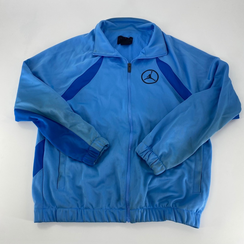 Jordan Track Jacket Blue Mens Size M Full‎ Zip Athletic Sportswear